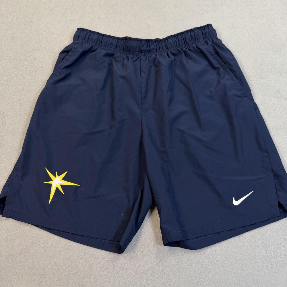Tampa Bay Rays Shorts Mens Large Blue MLB Baseball Nike Dri-FIT Performance